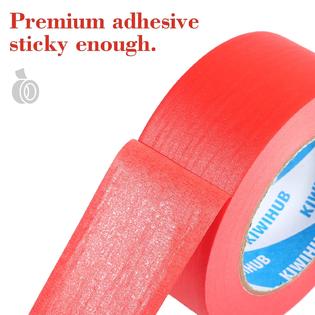 Generic KIWIHUB Red Painters Tape,2 inch x 60 Yards - Medium Adhesive Masking Tape for Painting,Labeling,DIY Crafting,Decoration and SC