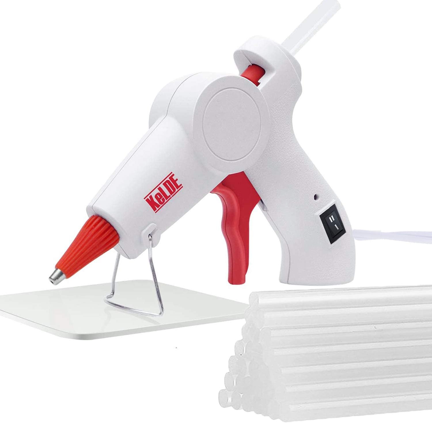 KeLDE Dual Temperature Hot Glue Gun - Mini Size Glue Gun with 25PCS Hot  Glue Sticks and Rubber Pad for DIY, Carft Projects and Home R