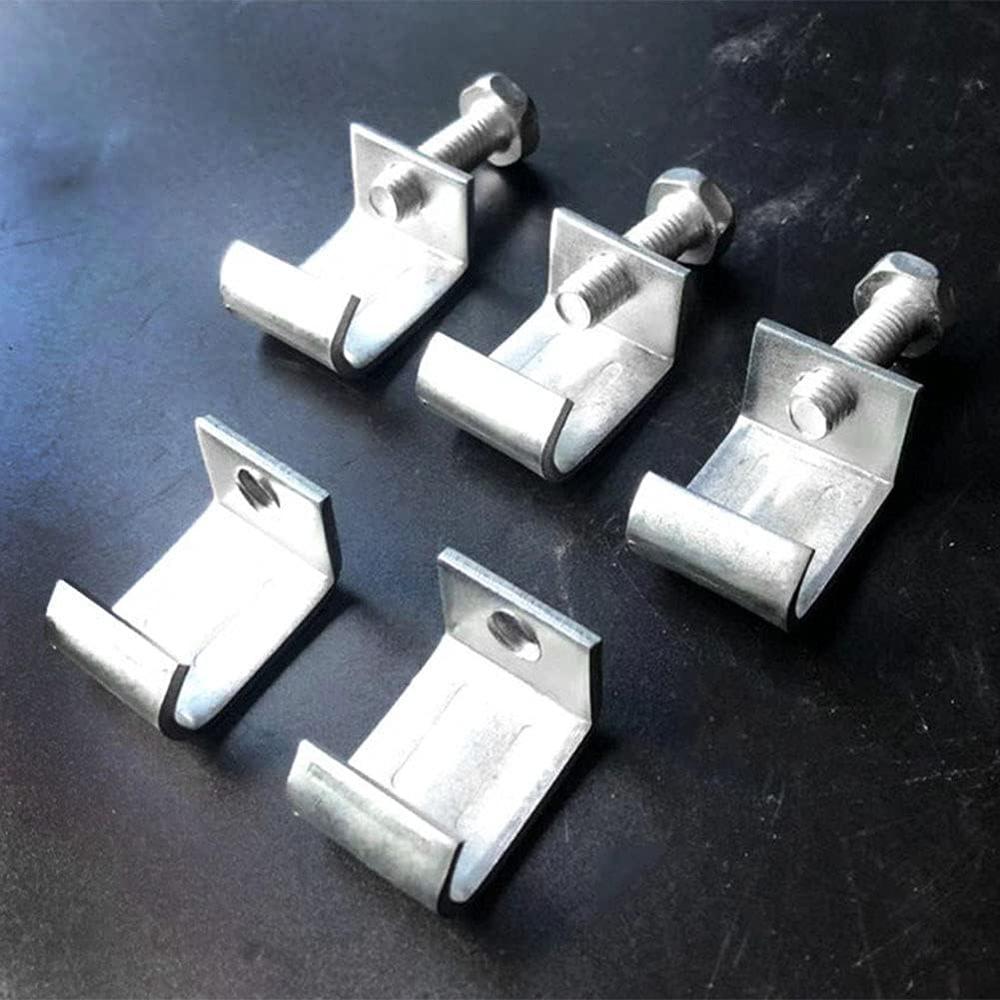 boohao 12 pcs Galvanized Steel Flange Clamp G Clamp Duct G Clamps Ventilation Duct Flange for Rectangular Duct Connection System
