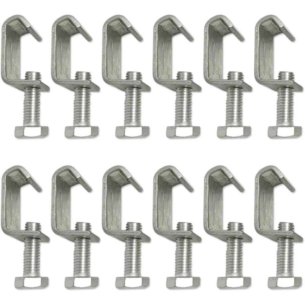 boohao 12 pcs Galvanized Steel Flange Clamp G Clamp Duct G Clamps Ventilation Duct Flange for Rectangular Duct Connection System