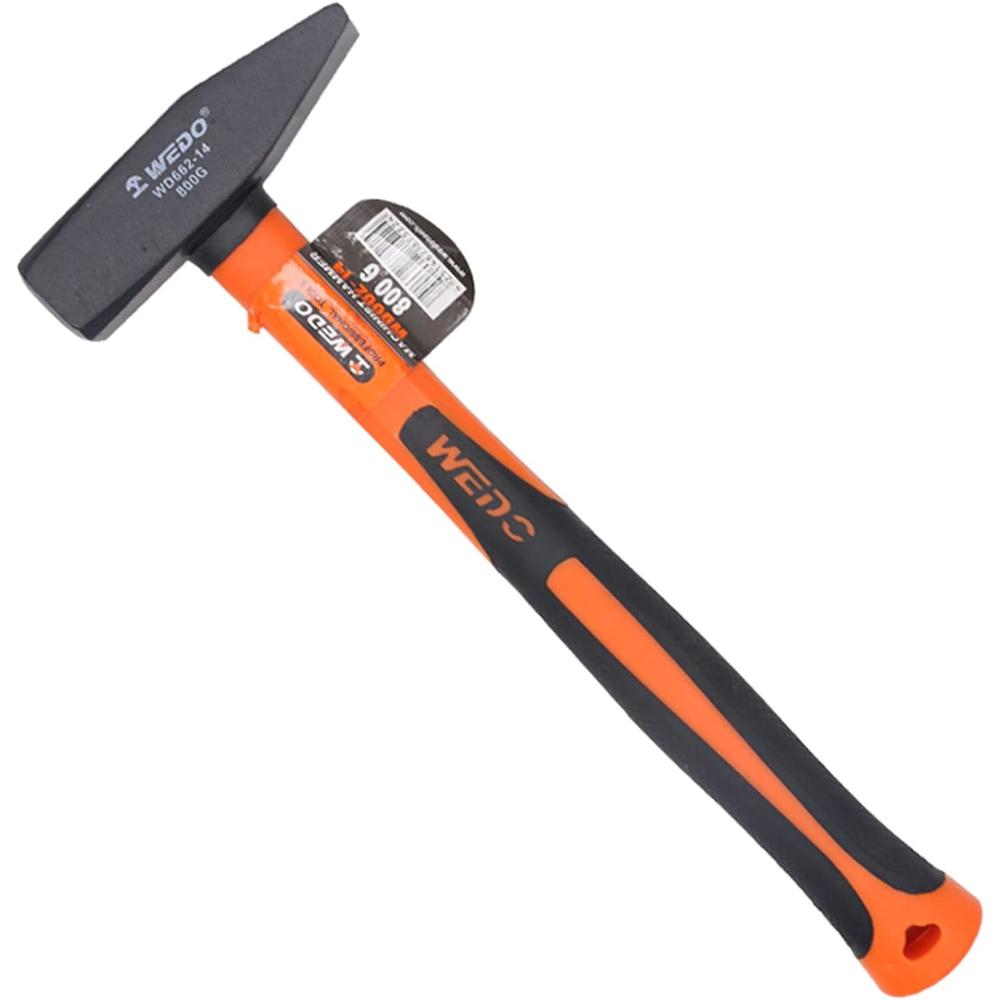 WEDO Machinist Hammer with Fiberglass Handle, Blacksmith Strike Hammer, Cross Pein Hammer, High Carbon Steel, Impact-resistant, for