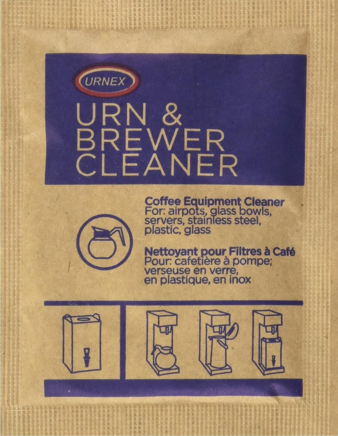 Generic Urnex Original Urn and Brewer Cleaner - 100 (1 Ounce Packets) - Professional Coffee Equipment Cleaner for Air Pot Glass Bowl Se