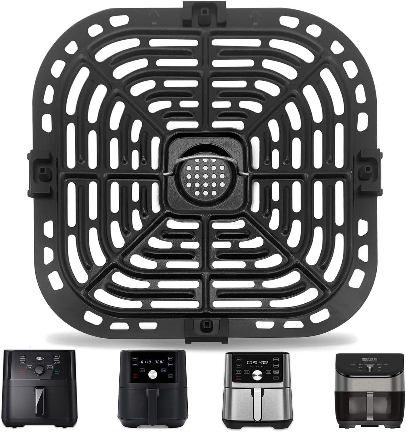 Generic Air Fryer Grill Pan, Air Fryer Grill Plate Replacement Crisper Plate Tray Rack Parts Accessories for Instant Vortex Plus 5.7 Qu