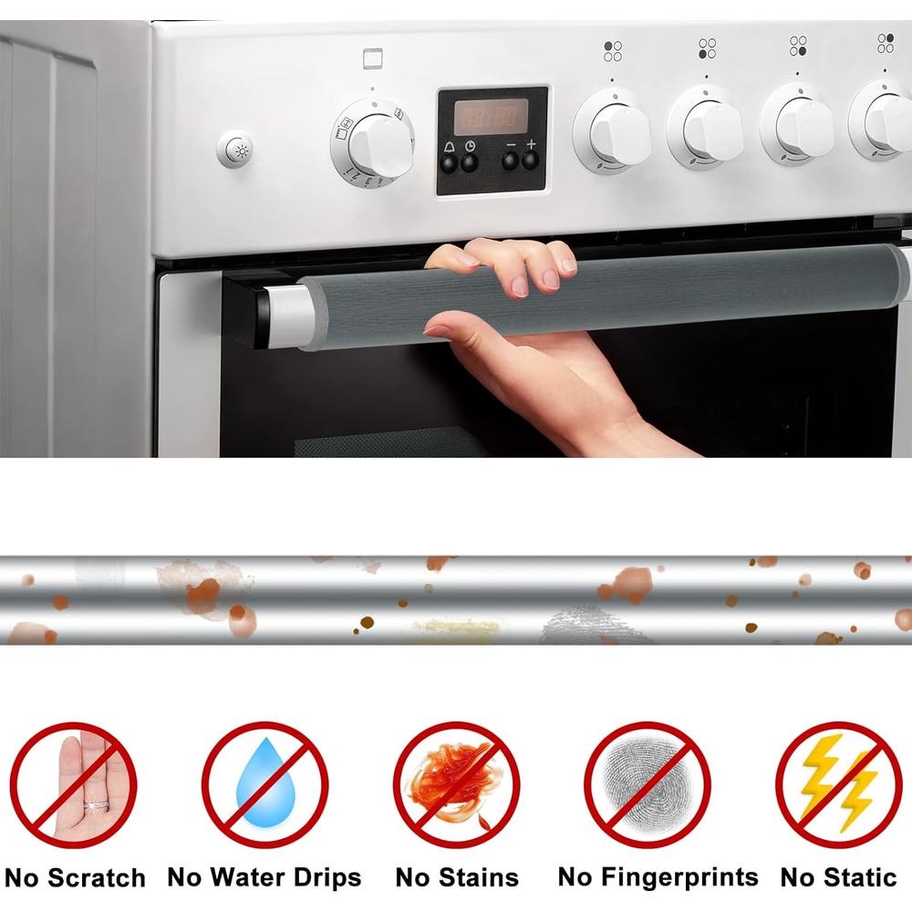 ZAWAGIIK 5Pcs Refrigerator Door Handle Cover Washable Kitchen Appliance Decor Handles Fridge Oven Microwave Dishwasher Antiskid Protecto