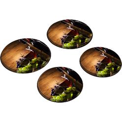 XIAGEANA Stove Burner Covers Set of 4,8 Inches and 10 Inches,Gas Stove Burner Covers,Metal Stove Burner Cover Wine Country Style