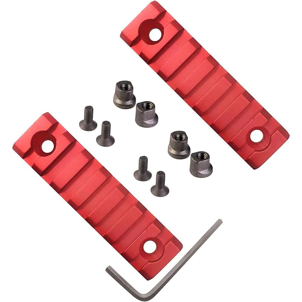 gotical Combo of 2 Items which Includes 5 Slots 2 Pieces and 7 Slot 2 Pieces Key mod Lightweight Aluminum Red Color Pack of 1 13 Slots