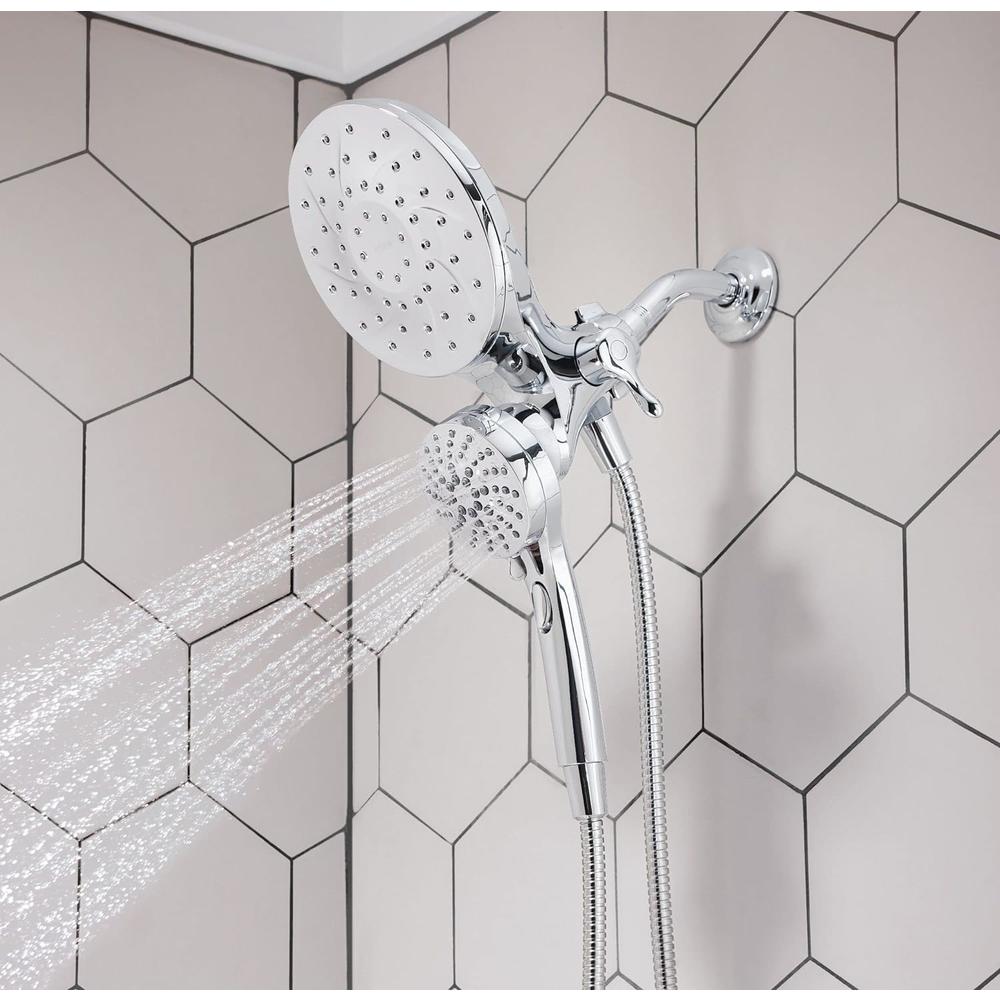 MOEN INCORPORATED Moen Engage Magnetix Chrome 2.5 GPM Handheld/Rain Shower Head 2-in-1 Combo Featuring Magnetic Docking System, Rain Shower Head
