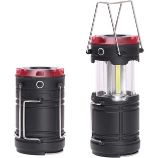 Lichamp 2 Pack LED Camping Lanterns, Battery Powered Lantern Flashlight COB Camp  Light for Power Outages