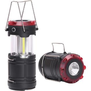 Lichamp 2 Pack LED Camping Lanterns, Battery Powered Lantern Flashlight COB Camp Light for Power Outages, Camping Supplies and Home HUR