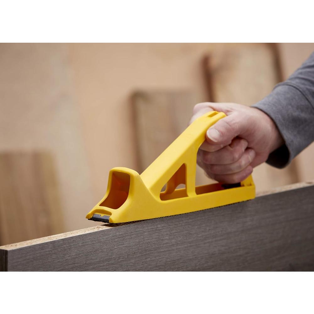 STANLEY Surform Moulded Body Block Plane (155mm) with Blade for Wood Aluminium Copper Plastics and Laminates 5-21-104
