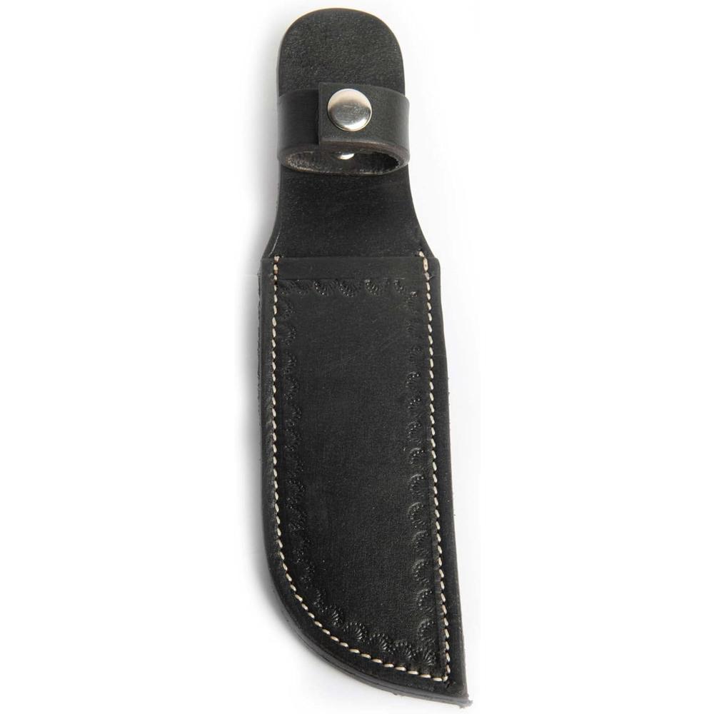Hulara _Genuine Leather Case Handmade Real Leather Knife Sheaths With Belt Loop Pocket Knife Holder For Belt 4.7" Blade Fits Knif
