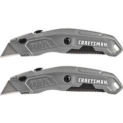 Craftsman Utility Knife, Quick Change, Retractable, 6 Blade, 2-Pack (CMHT10588)