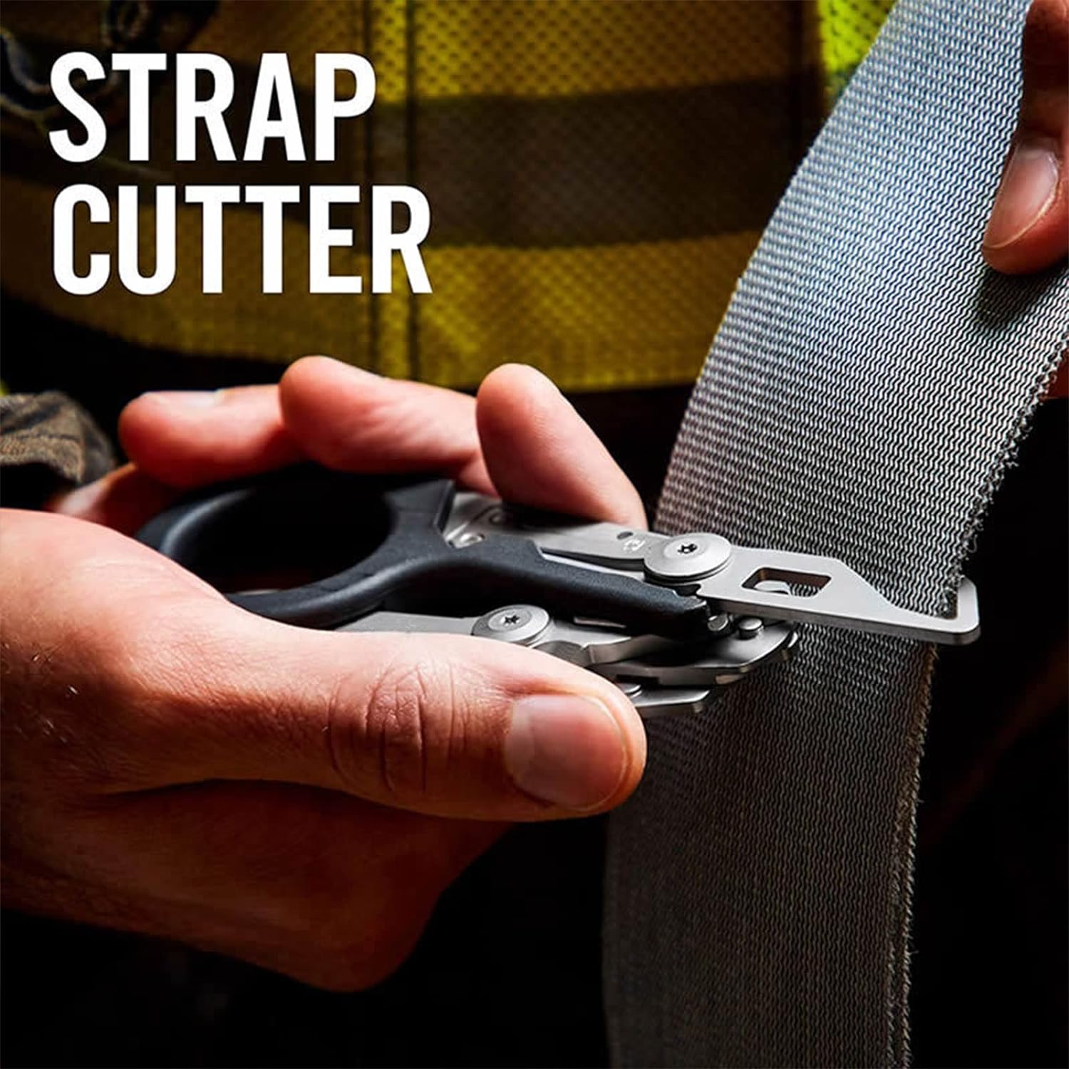 SHEH Emergency Shears,Trauma Shears Emergency Raptor Scissors Tool Stainless Steel with Strap Cutter and Glass Breaker.(Black)