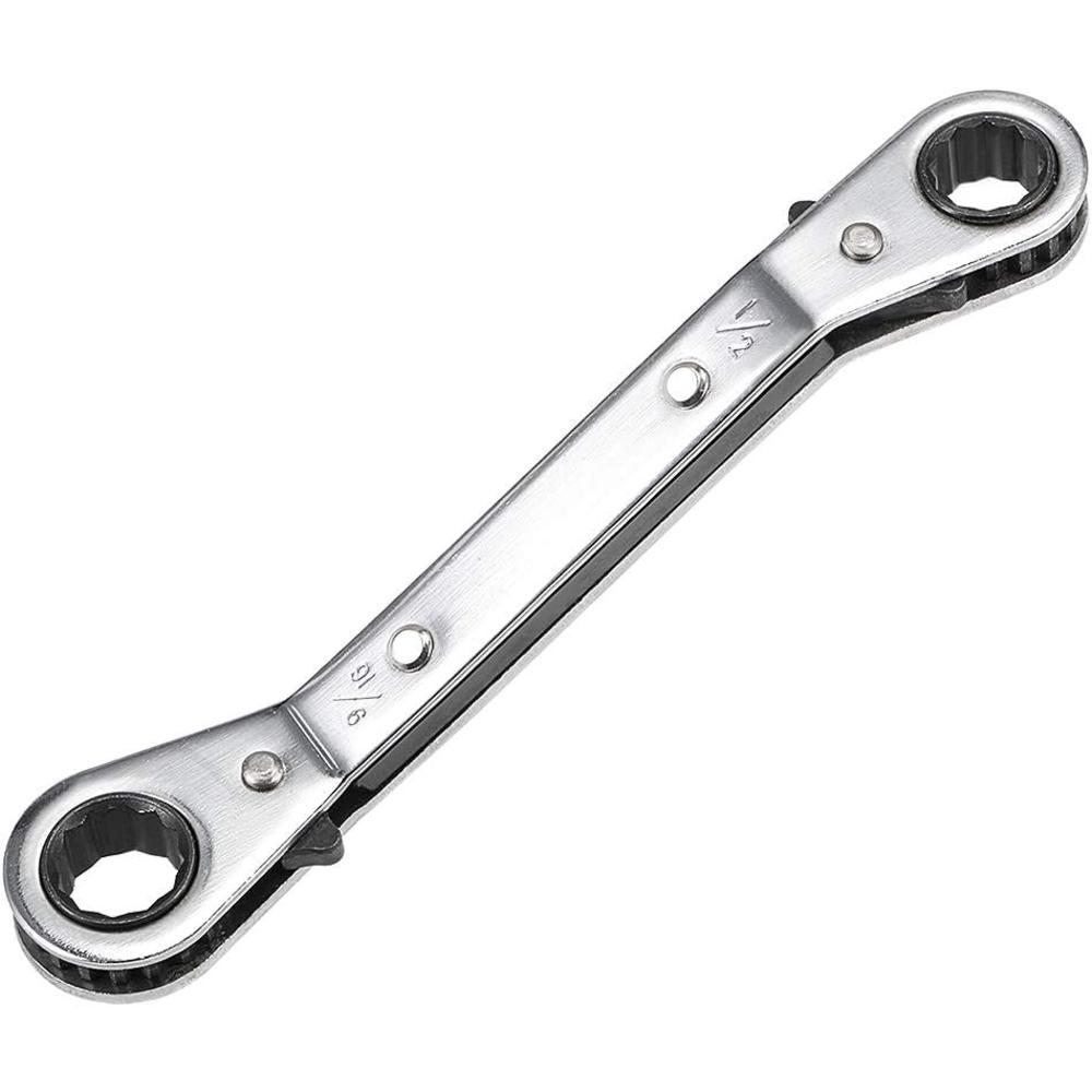UXCELL Reversible Ratcheting Wrench,1/2-inch x 9/16-inch Offset Double Box End, Cr-V