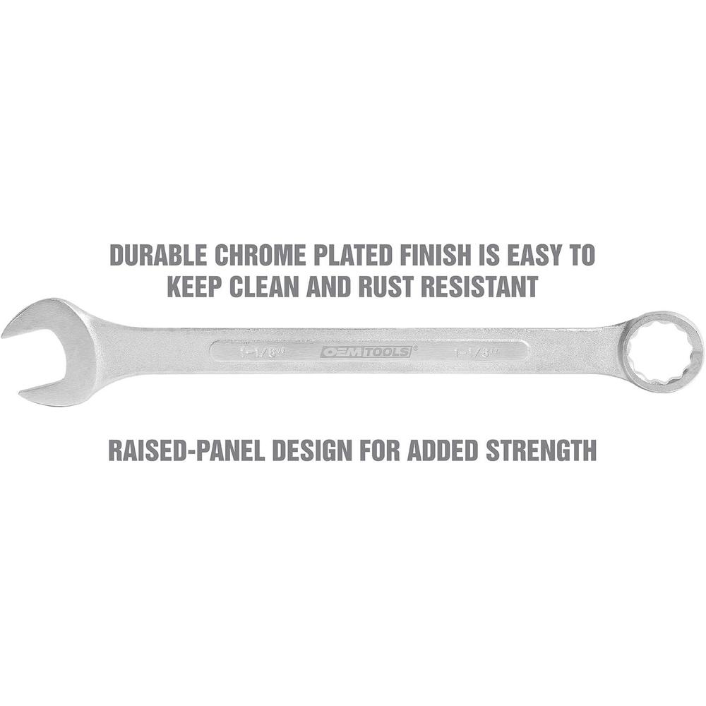 OEMTOOLS 22111 1-7/8" Jumbo Combination Wrench, For Open End Box Wrench Set, 2 End Wrench, Jumbo SAE Wrench Set, Jumbo Tools, Combi