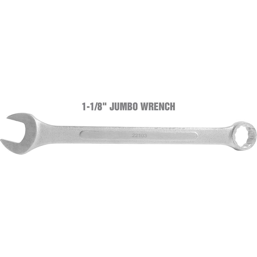 OEMTOOLS 22111 1-7/8" Jumbo Combination Wrench, For Open End Box Wrench Set, 2 End Wrench, Jumbo SAE Wrench Set, Jumbo Tools, Combi