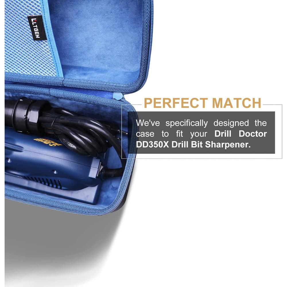 L LTGEM LTGEM EVA Hard Storage Case for Drill Doctor DD350X Drill Bit Sharpener - Protective Carrying Bag