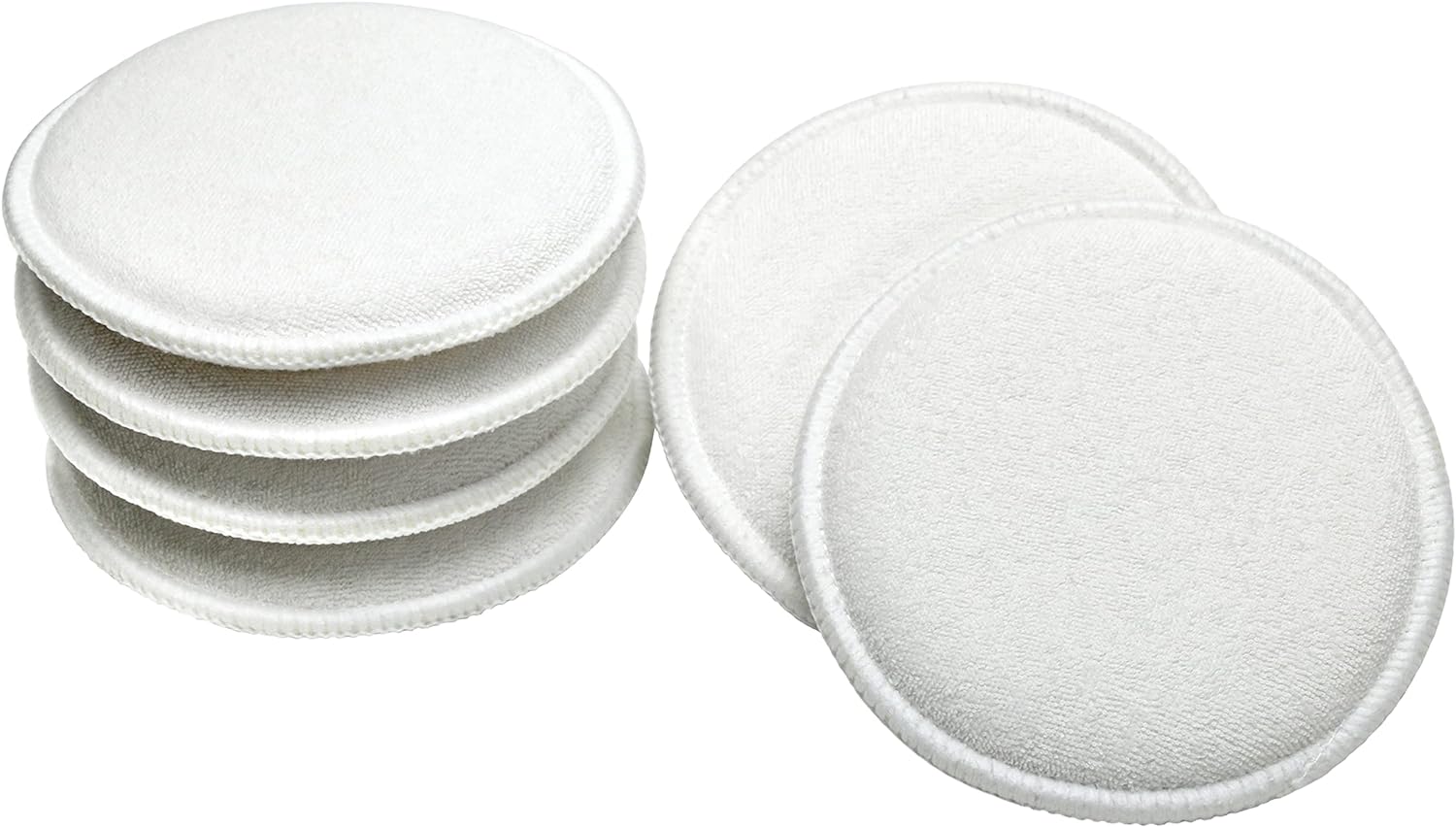 Schroeder & Tremayne, Inc. VIKING Cotton Terry Cloth Applicator Pads, Car Wax  Applicator, 5 Inch Diameter, White, 6 Pack