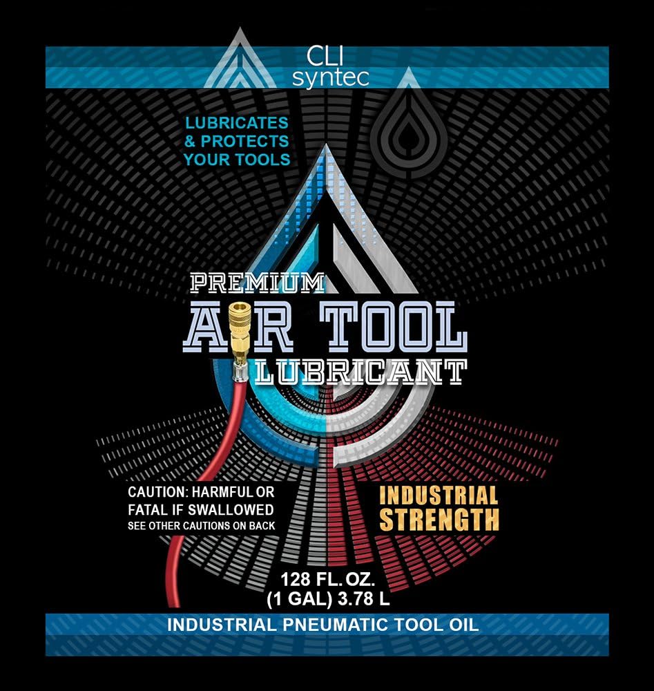 CLIsyntec Premium Air Tool Lubricant - 128 FL. OZ. (1 Gallon) Industrial Pneumatic Tool Oil