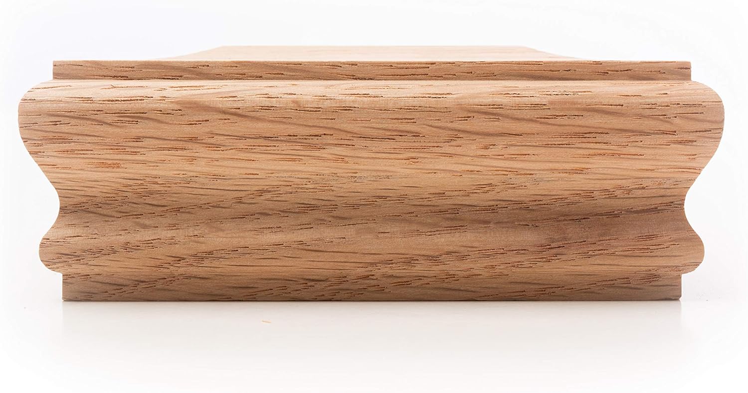 Woodmac Generic Classic Red Oak Newel Post Cap Will fit Over 3 12 x 3 12 Post (Interior)