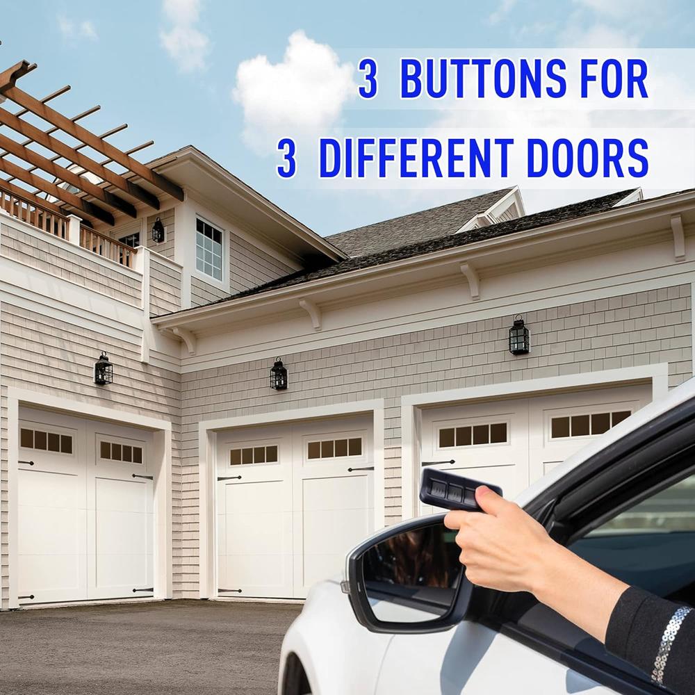 Gonat Universal Garage Door Opener Remote with Visor Clip, for LiftMaster/Chamberlain/Craftsman Door Opener, Suitable for 5 Color Lea