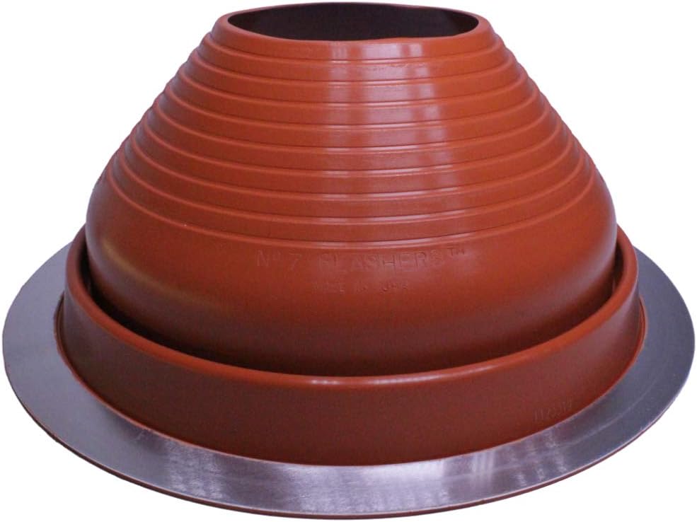 Jackman Industries, Inc. Flashers #7 Silicone High Temp Flexible Roof Jack Pipe Boot Metal Roofing Pipe Flashing (Pipe OD 6" to 11") - 100% Ma