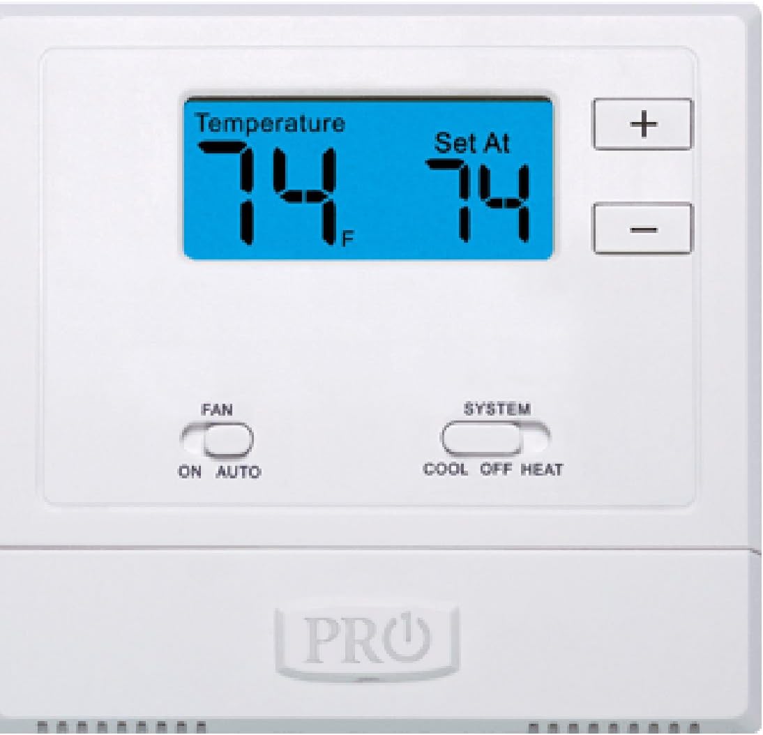 PRO1 IAQ T601-2 Single-Stage 1 Hot/1 Cold Non-Programmable Thermostat