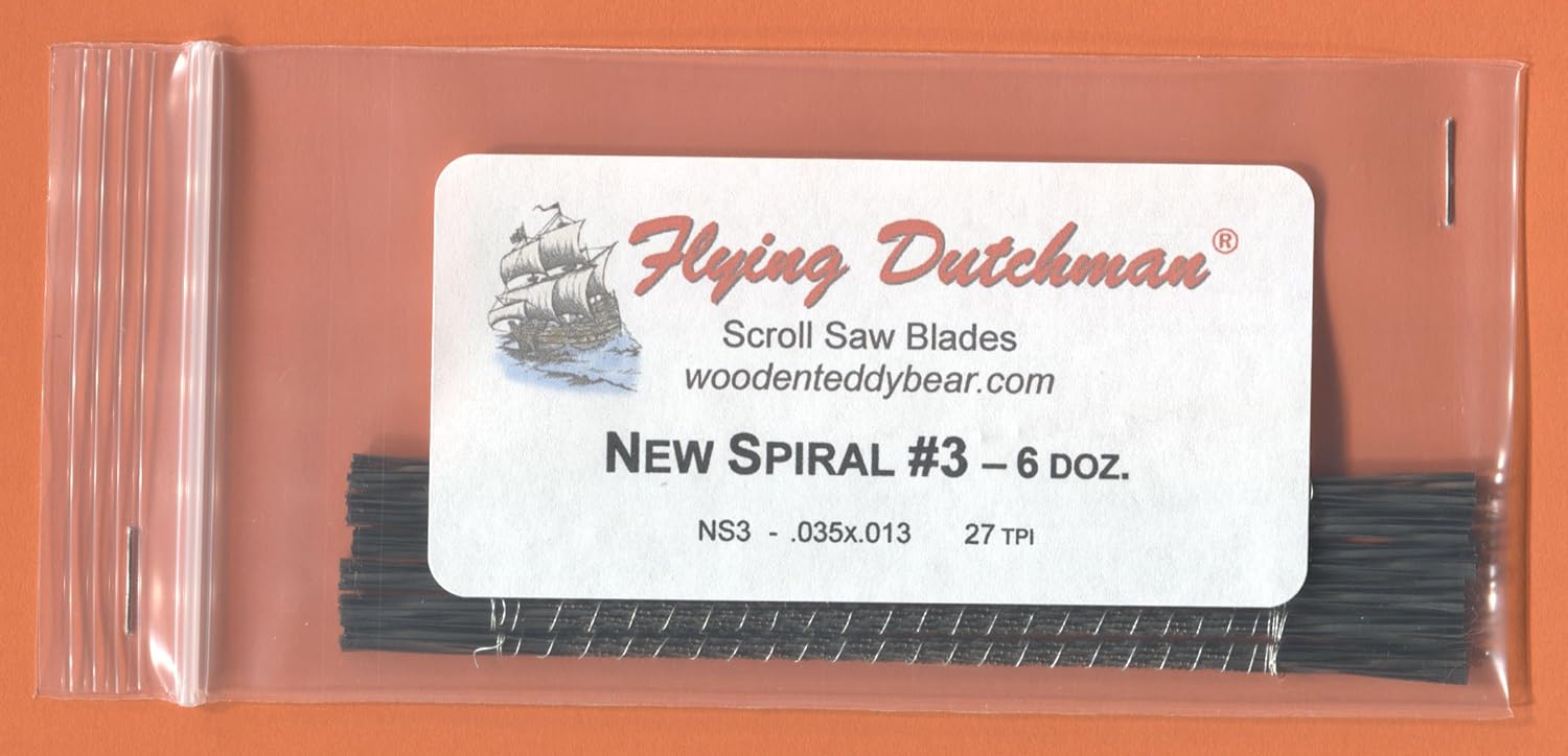 FLYING DUTCHMAN New Spiral #3 Six Dozen Scroll Saw Blade Pack