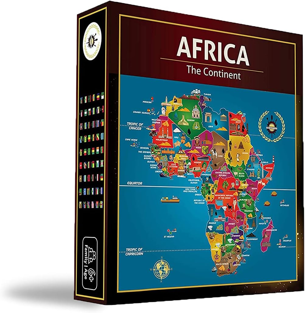 6 years and up Africa Jigsaw Puzzle - Map of Africa - Black History - Board Games - Jigsaw Puzzles - 100 Piece Puzzles - Continent Puzzle - Ge