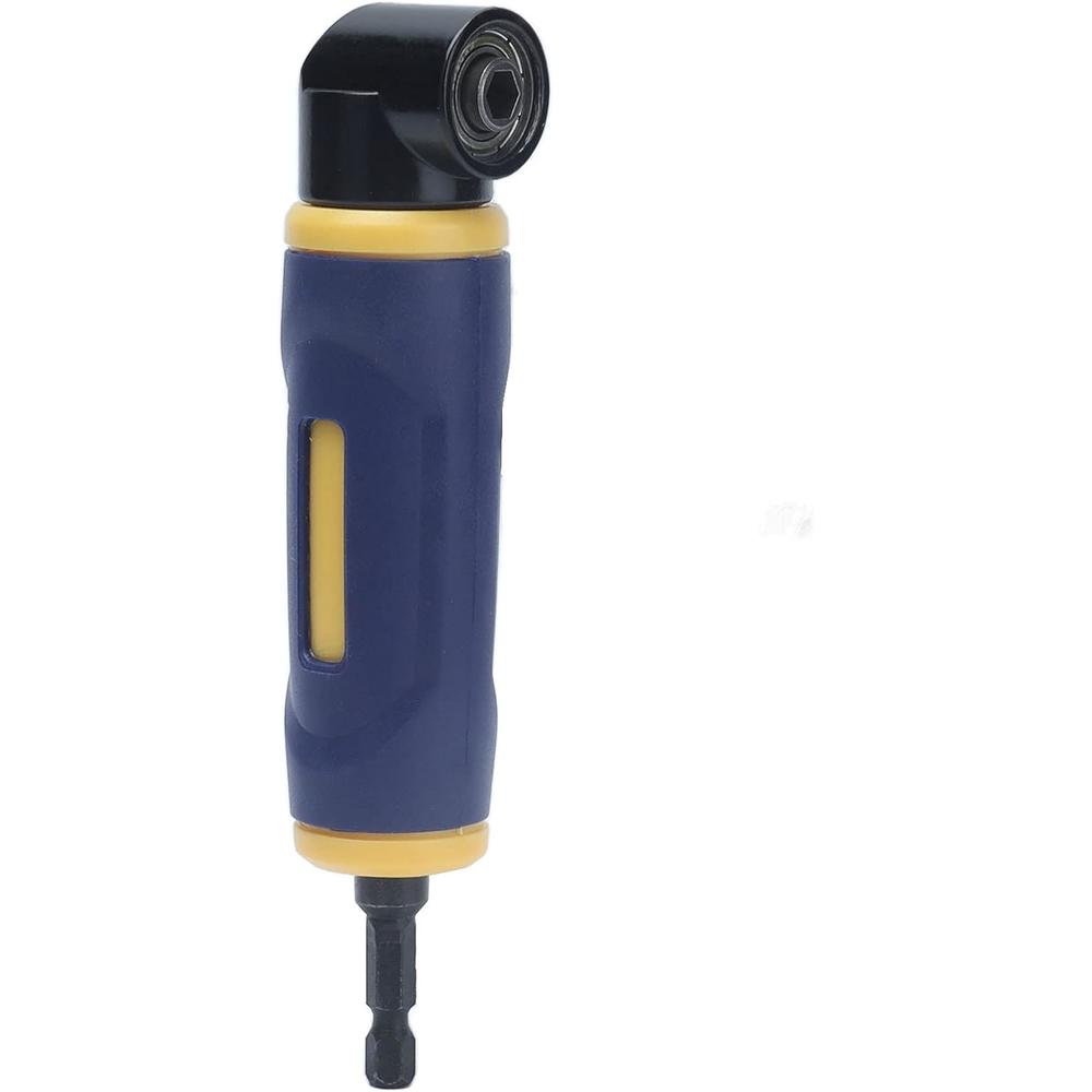 Walfront Right Angle Drill Adaptor, 90 Degree Yellow Blue Drills Attachment Extension Driver Used with Electric Drill