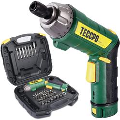 TECCPO Cordless Screwdriver, 45Pcs 6N.m,  4V Electric Power Screwdriver, 9+1 Torque Gears, Cordless Screwdriver Rechargeable with 2000