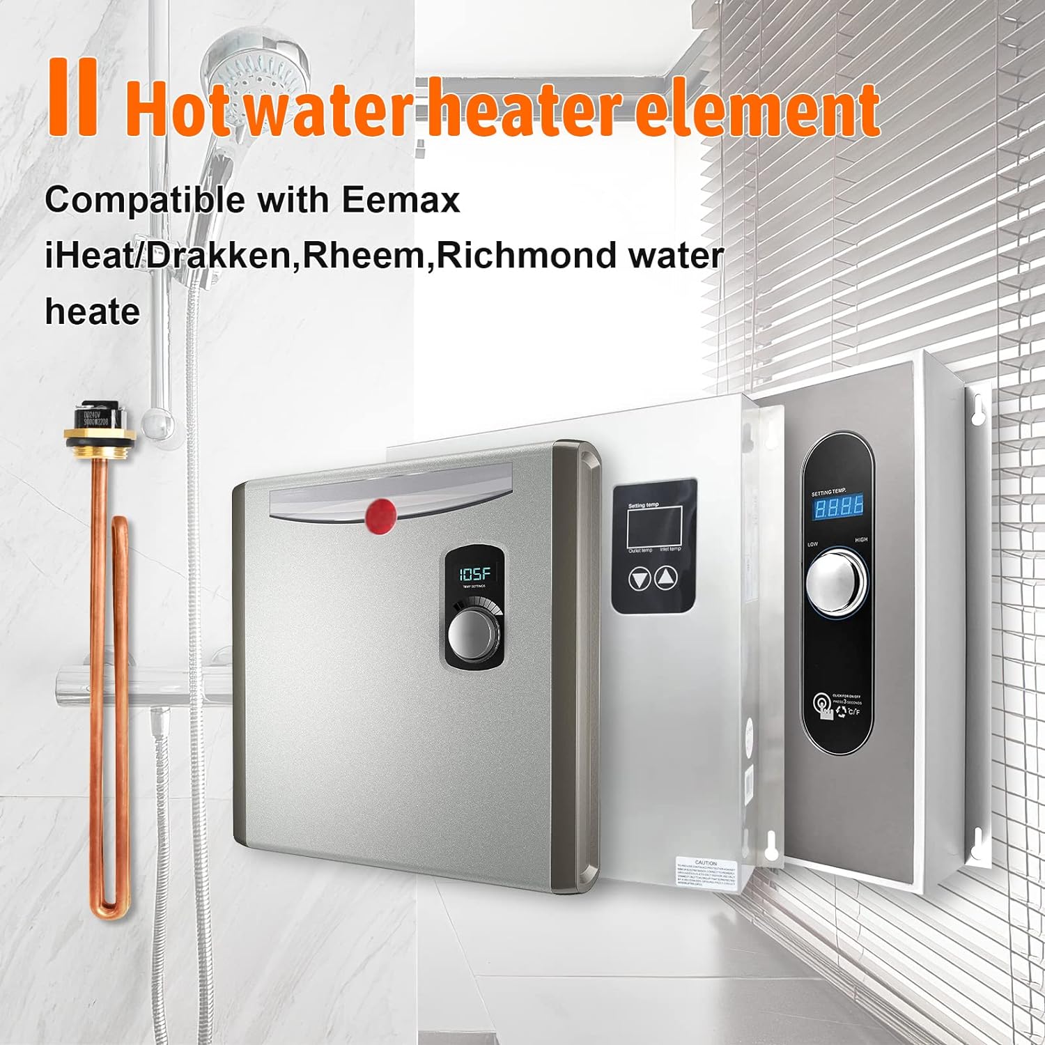 Kscjdg HE90240 ECO Heating Element For EcoSmart Eco 18 24 27 36 EcoSmart Electric Tankless Water Heater Fit 240V 9KW Eco Heating Eleme