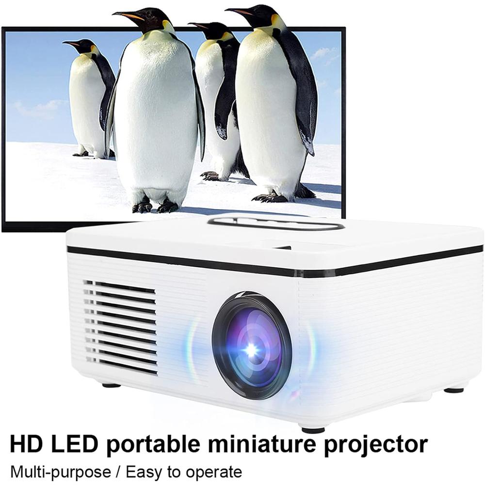 CiCiglow Mini Projector, Portable Video-Projector,Multimedia Home Theater Movie Projector,Video Projector 1080P Compatible with Desktop