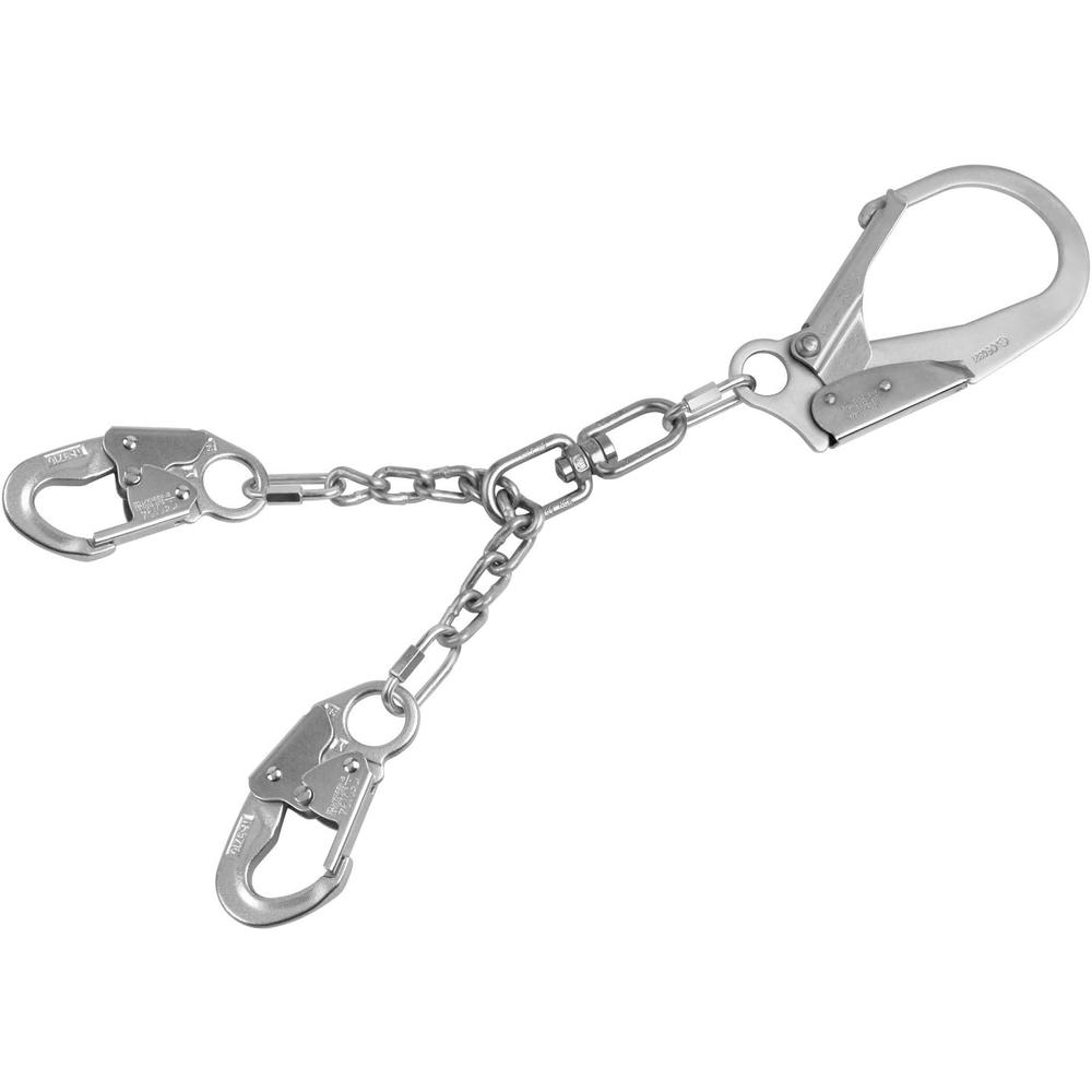 3M Protecta PRO 1350200 22" Chain Rebar Assembly For Positioning, Steel Rebar Hook At Center, Snap Hooks At Leg Ends, 310 lb.