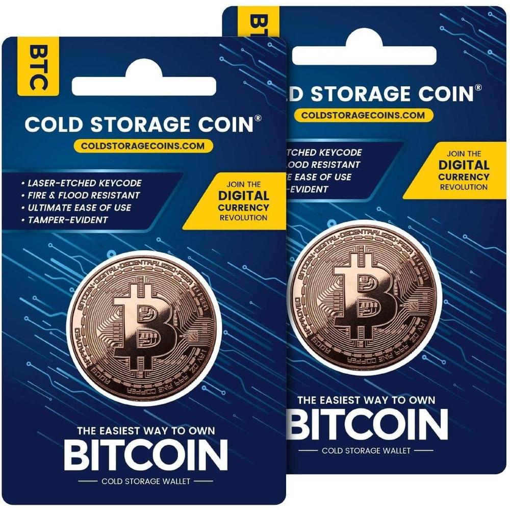 6 months and up (2-Pack) Bitcoin Cold Storage Wallet - 1 Ounce 999 Pure Copper Bitcoin Coin - Cryptocurrency Hardware Wallet for Securely Stori
