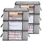 JERIA 6-Pack Foldable Closet Organizer Clothing Storage Bags with
