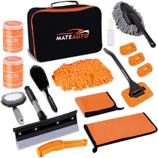 MateAuto Car Cleaning Kit Interior with Windshield Cleaning Tool, Car Care Supplies, Car Wash Kit for Dashboards, Air Vents, Windows, Bo