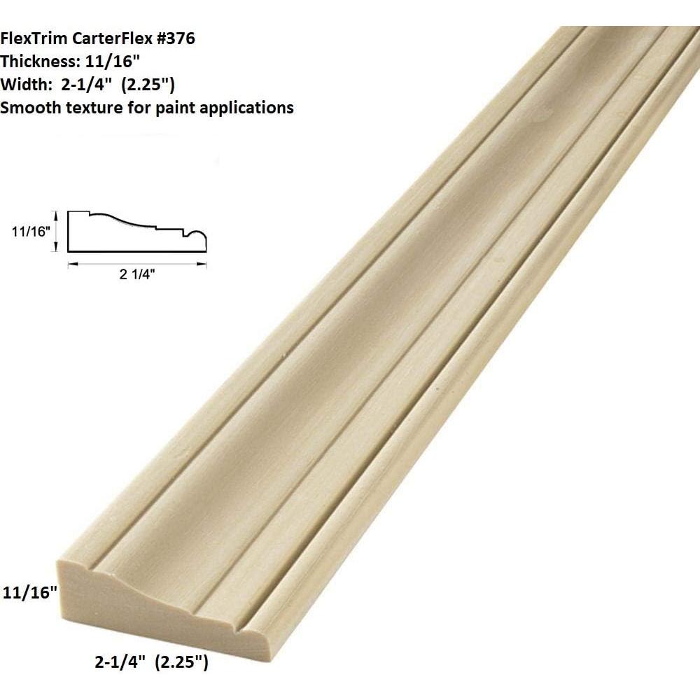 FLEXTRIM 376 Beaded Flexible Casing Molding 11/16" Thick x 2.25" Wide