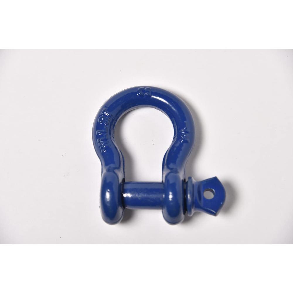 Generic 2 Pack Blue - Rigging 1/2" Bow Shackles D Ring Rugged 10 Ton 22,000 Lbs Breaking Strength, WLL 2 Ton 4400 lbs w 5/8'' Pin
