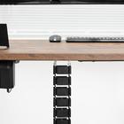 Vivo Vertebrae Cable Management Kit, Height Adjustable Desk Quad Entry Wire  Organizer, Black, DESK-AC01C