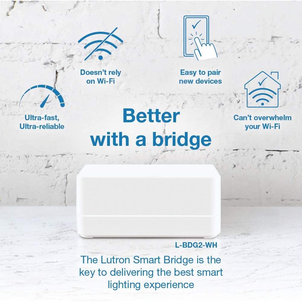 Lutron Cas&#195;&#169;ta Wireless Smart Lighting Dimmer Switch Starter Kit with Cas&#195;&#169;ta Smart Hub and Pico B