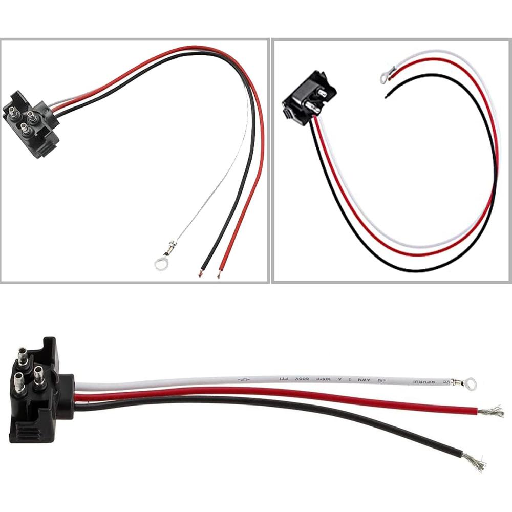 67002 - Stop Tail Turn Three-Wire Plug-In Pigtails For Male Pin Lights, 11" Long - Foto 3