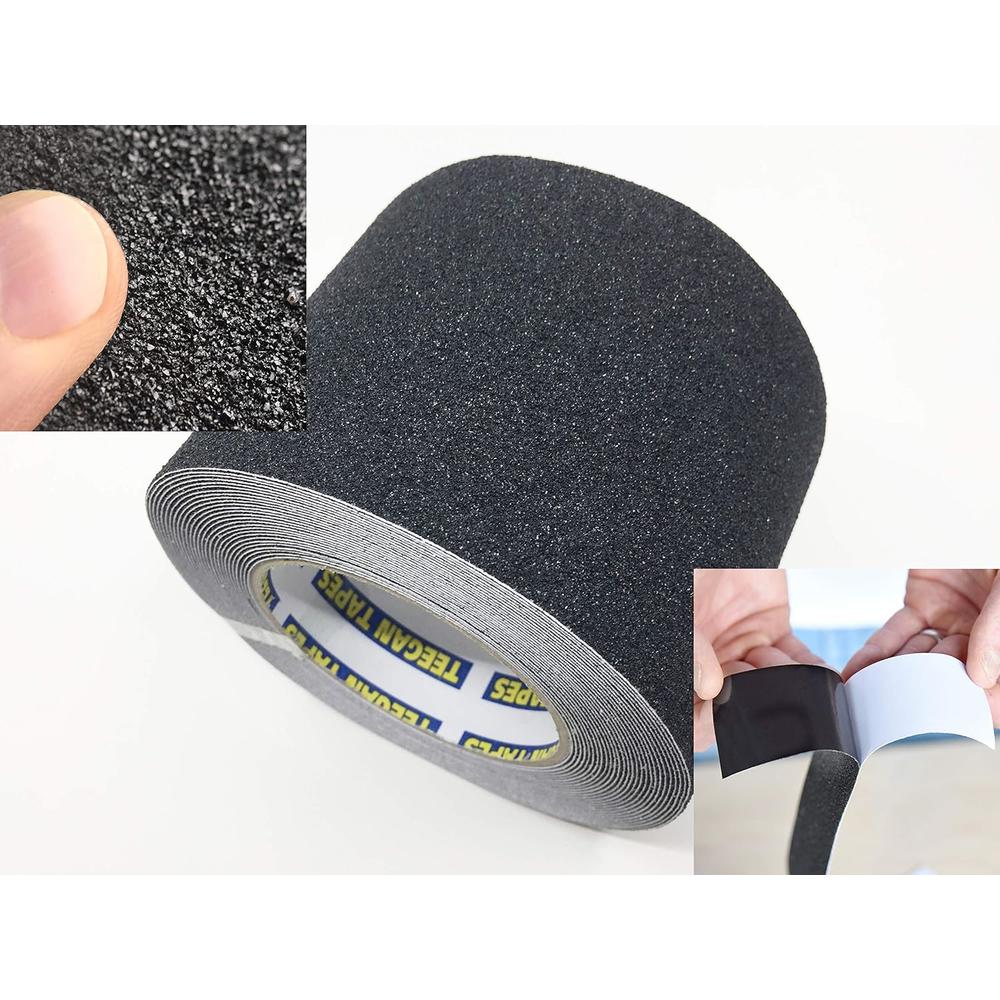 Gaffer Power Anti Slip Tape | Outdoor Waterproof Black Grip Tape for Stairs, Ladders | Non Slip, Non Skid Tread Tape | Traction Safety Tape