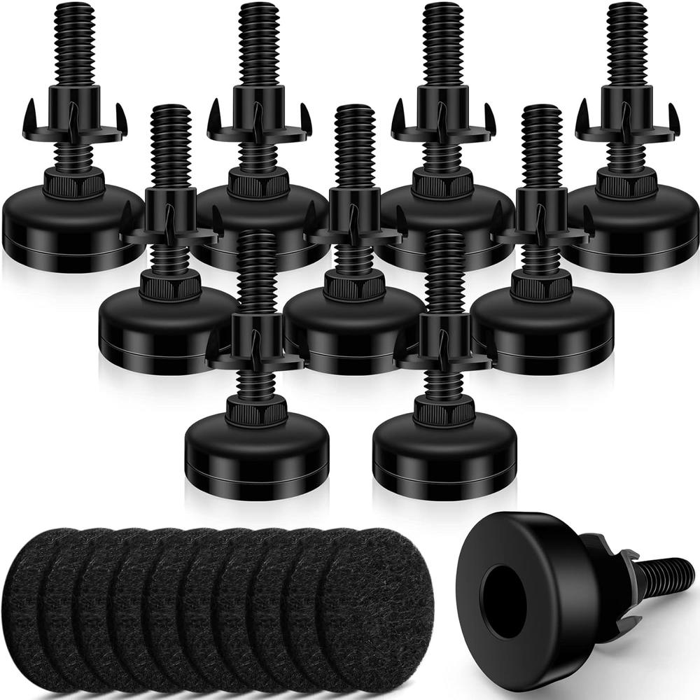 Holimax 10 Set Adjustable Furniture Leveling Feet, Adjustable Leg Levelers for Cabinets Sofa Tables Chairs Raiser, Heavy Duty Height Ad