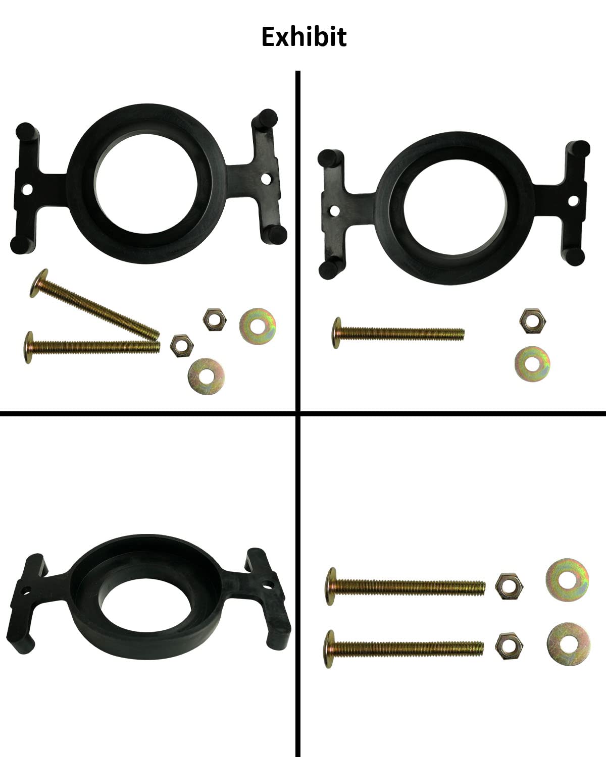 Generic 04-3817 Toilet Tank to Bowl Bolt Set Fit for Eljer Toilet and Most Flush Valve Opening Toilet Tanks with Gasket Solid Brass Kit