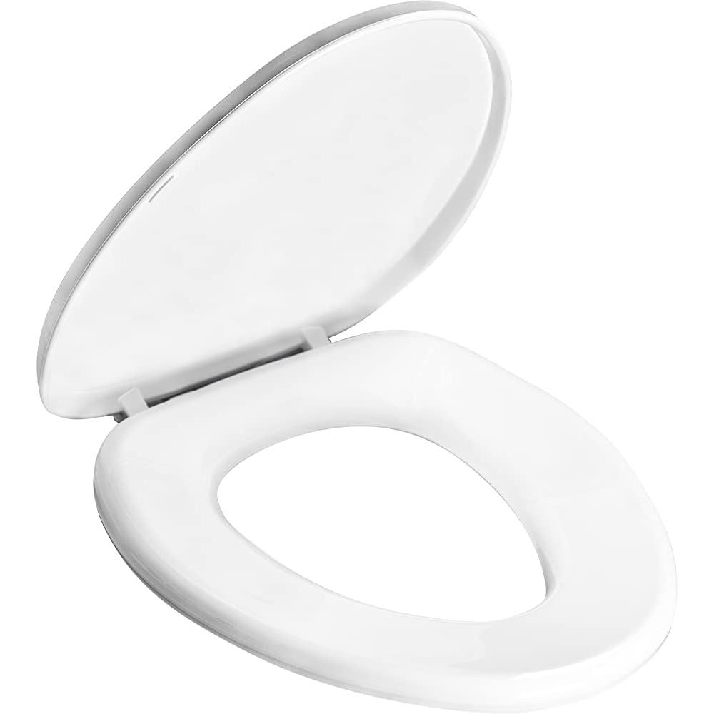 Bemis Mayfair 1470FZ 000 TruComfort ELONGATED Toilet Seat with Inserts Provides Comfort and Relieves Pressure Points, White