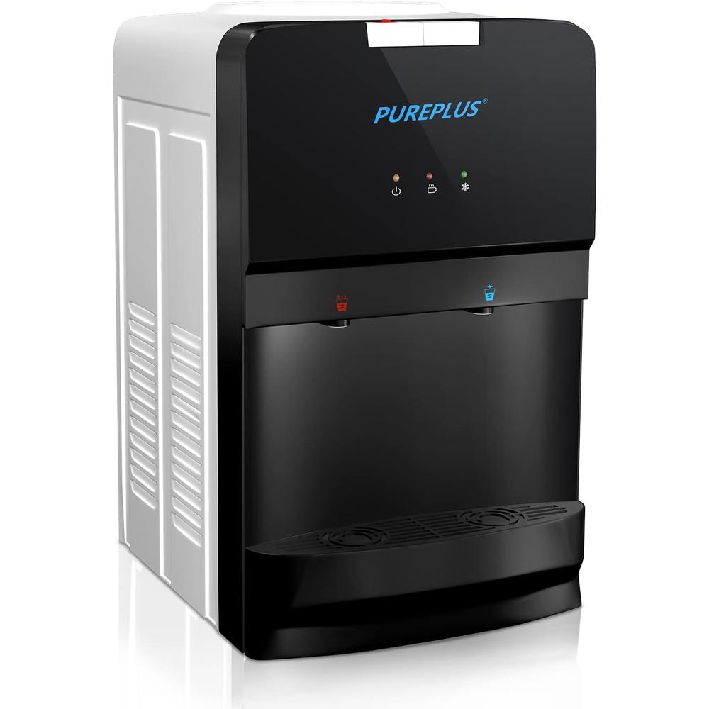 PUREPLUS Water Cooler Top Loading Countertop Water Cooler Dispenser, Hot
