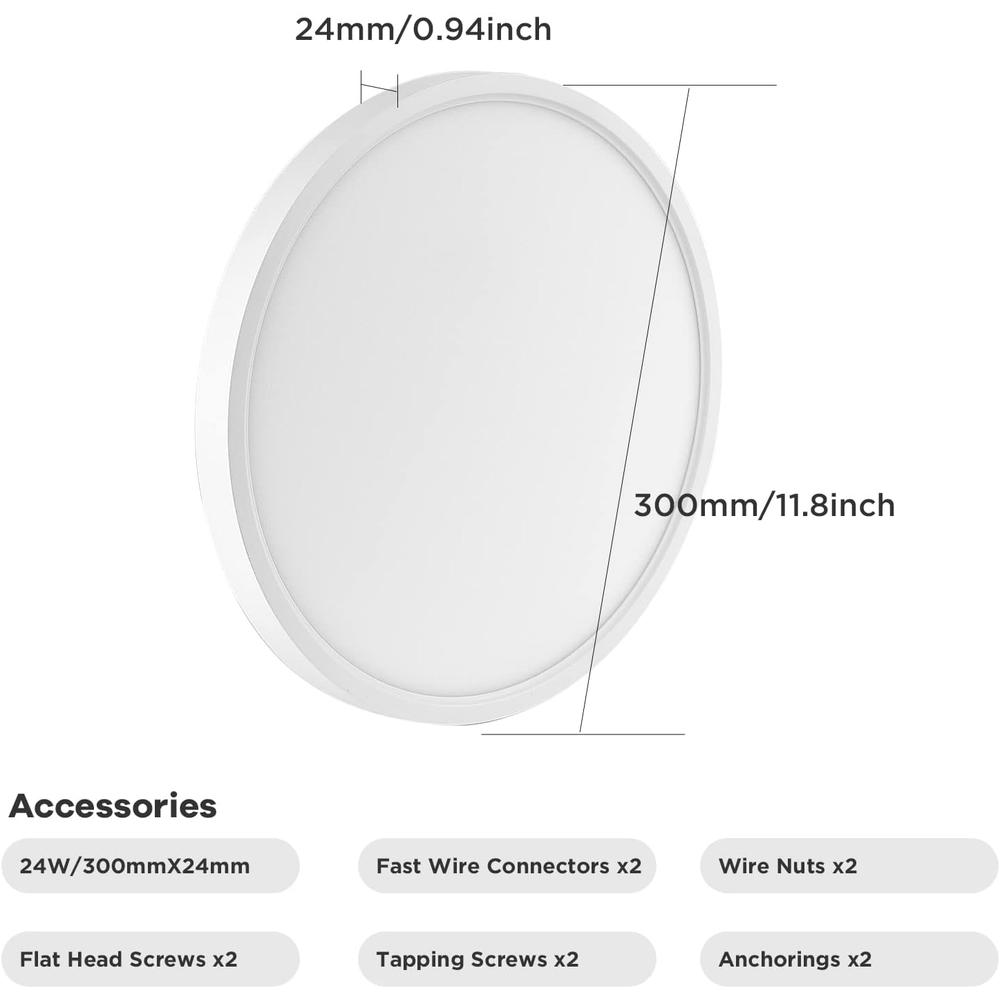 TALOYA Flush Mount 12 Inch Ceiling Light (Milk White Shell), 20W Surface Mount LED Light Fixture for Bedroom Kitchen,5 Color Temperatures in One,0.94 Inch Thickness Round TALOYA Flush Mount 12 Inch Ceiling Light (Milk White Shell), 20W Surface Mount LED Light Fixture for Bedroom Kitchen,5 Color Temperatures in One,0.94 Inch Thickness Round