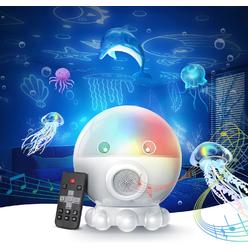 HODANS Ocean Night Light Projector for Kids, Octopus Decor Toys for 3-8 Year Old Boys, 3 in 1 Star