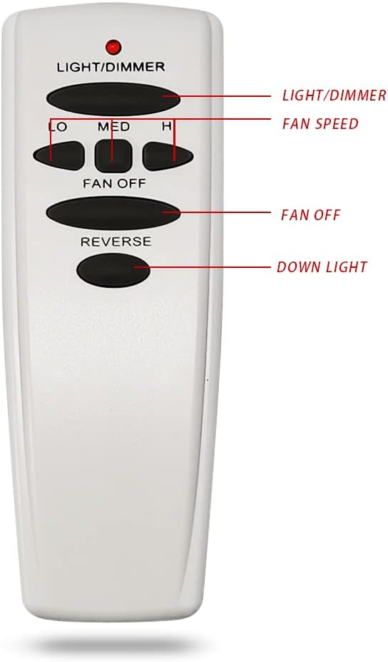 ecoolink Corebay Ceiling Fan Remote Control for Hampton Bay UC7078T with Reverse,Replace L3H2010FANHD
